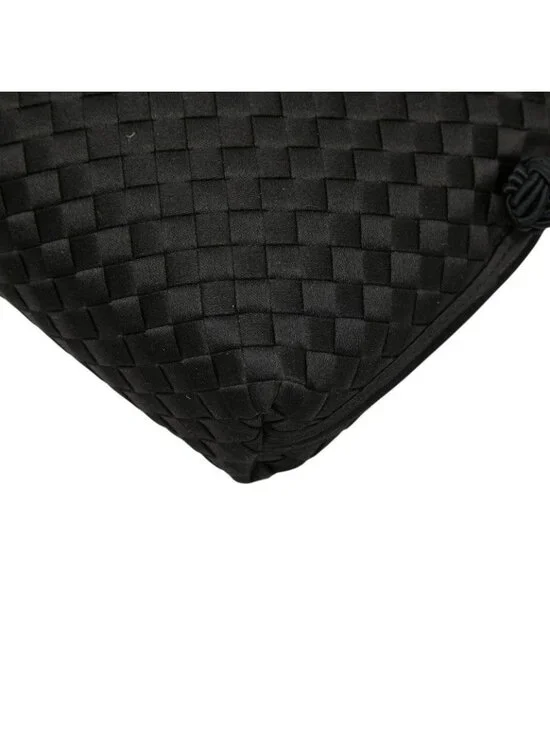 Bottega Veneta Intrecciato Crossbody Shoulder Bag Black Satin Visual - Picture 4 of 10